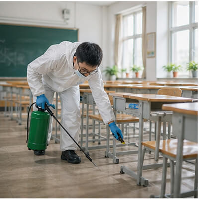 百色市田东县学校中心环境消杀案例